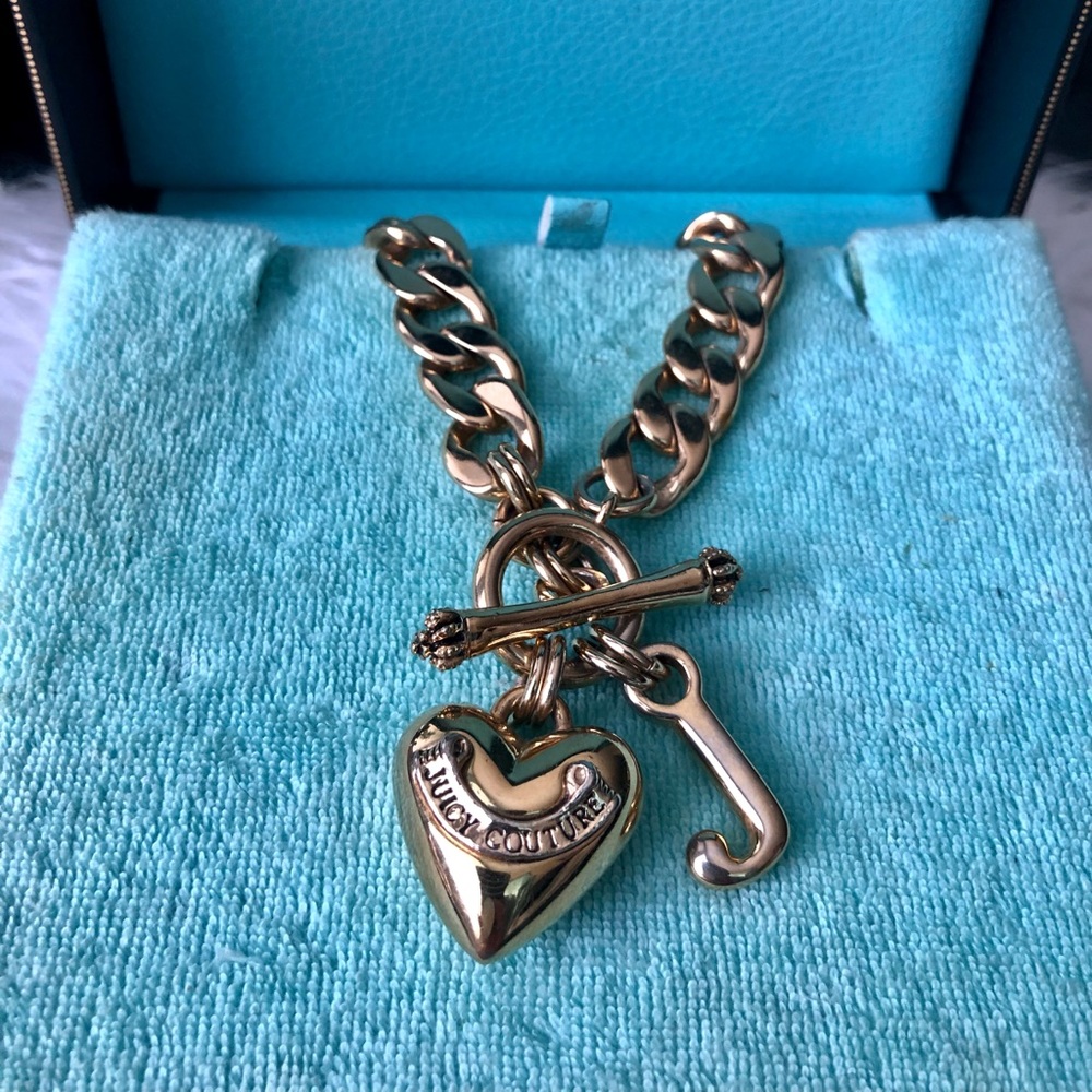 JUICY COUTURE NECKLACE~ Gold Heart Charm Starter